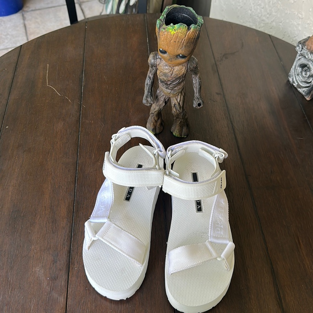 Prada white sandals